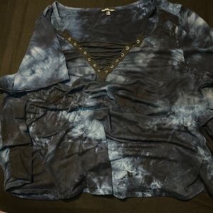 Blue & Black Marbled Shirt